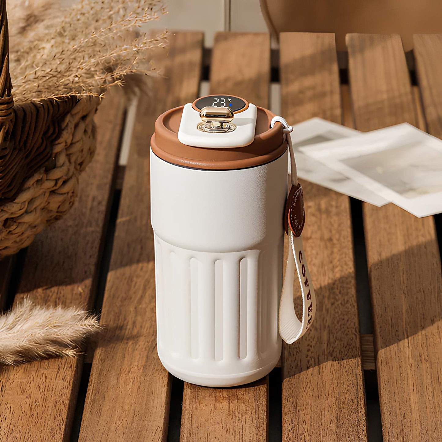 450ml Thermal Mug Thermos Bottle Smart Display Temperature  Stainless Steel Vacuum Cup Office Coffee Cup Business Portable
