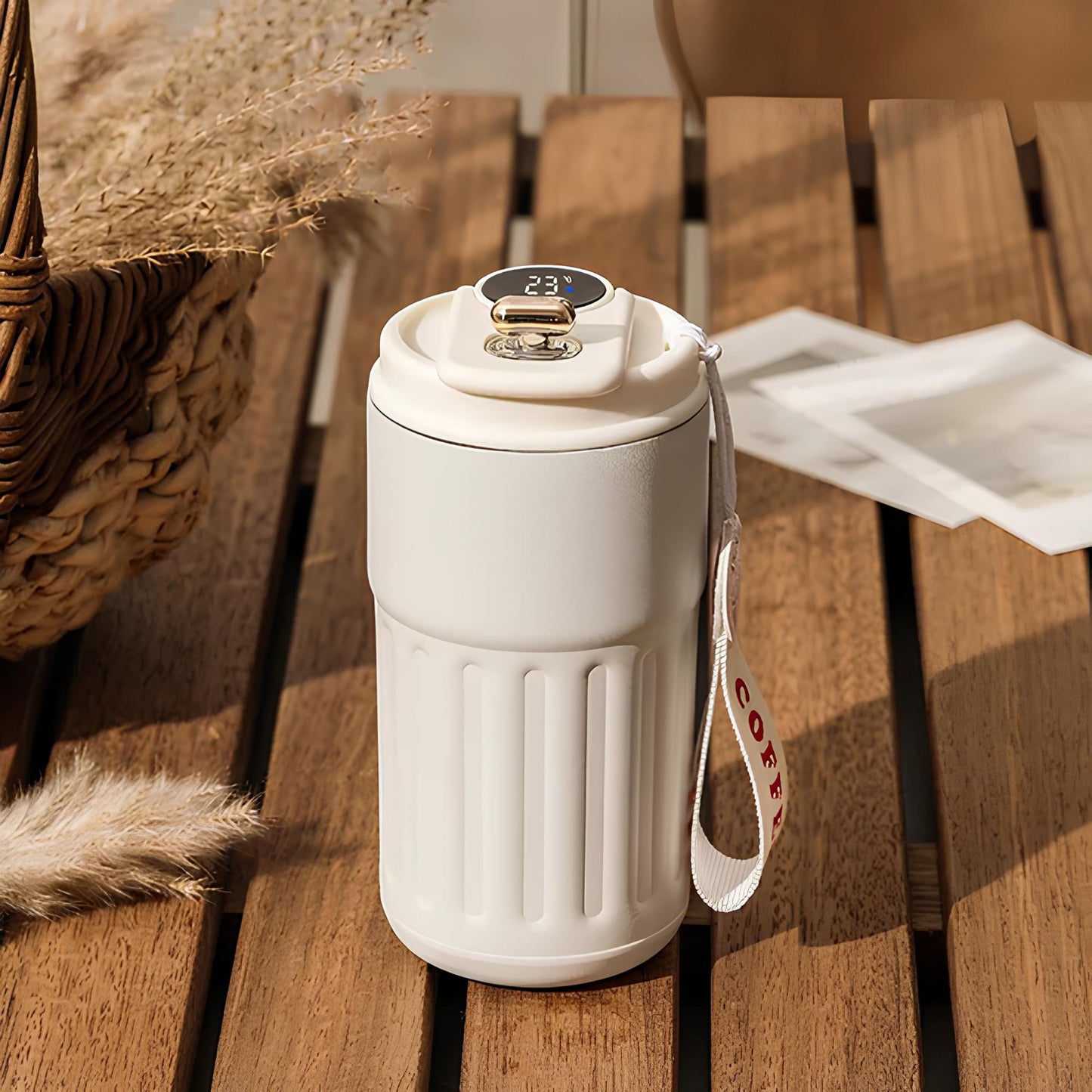 450ml Thermal Mug Thermos Bottle Smart Display Temperature  Stainless Steel Vacuum Cup Office Coffee Cup Business Portable