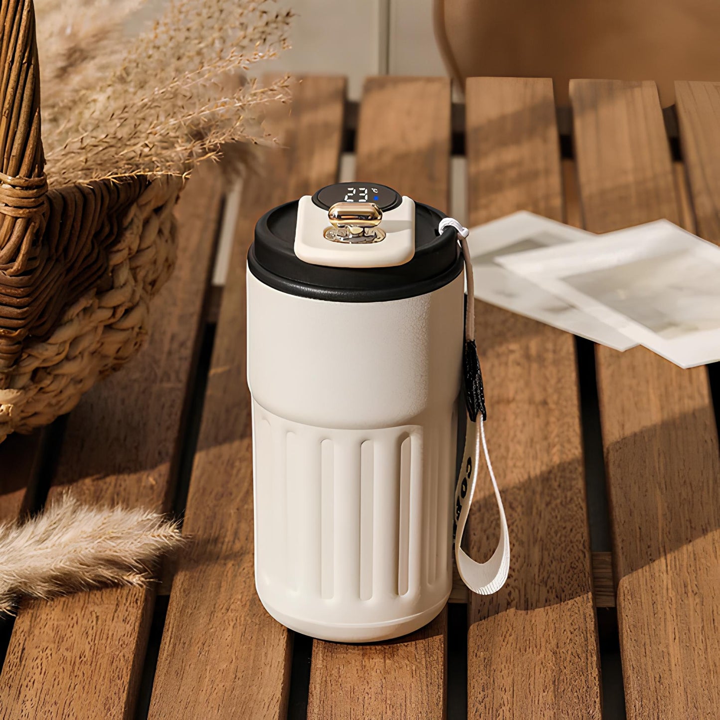 450ml Thermal Mug Thermos Bottle Smart Display Temperature  Stainless Steel Vacuum Cup Office Coffee Cup Business Portable
