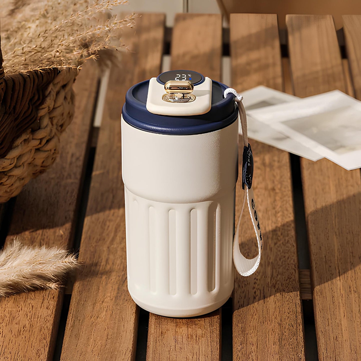 450ml Thermal Mug Thermos Bottle Smart Display Temperature  Stainless Steel Vacuum Cup Office Coffee Cup Business Portable